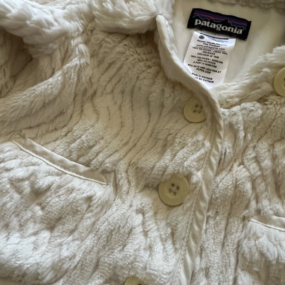 Patagonia Baby  Pelage white Jacket Size 6M - Picture 5 of 7